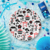 Japans patroon papieren bordje (Feest)