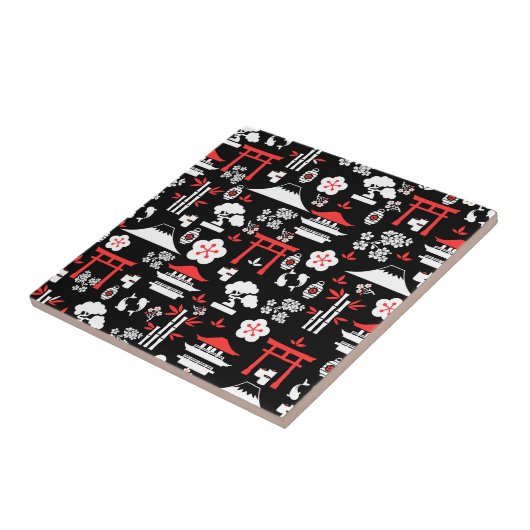 Japans patroon tegeltje (Zijkant)