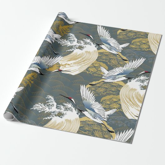 Japans patroon. Traditionele achtergrond van motie Cadeaupapier (Uitgerold)