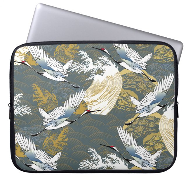 Japans patroon. Traditionele achtergrond van motie Laptop Sleeve (Voorkant)