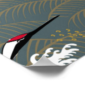 Japans patroon. Traditionele achtergrond van motie Poster (Hoek)