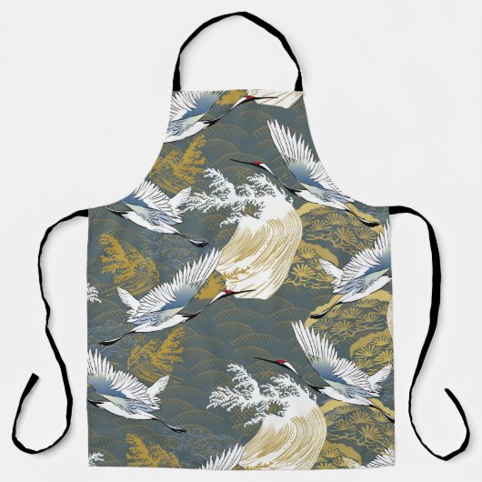 Japans patroon. Traditionele achtergrond van motie Schort (Voorkant)