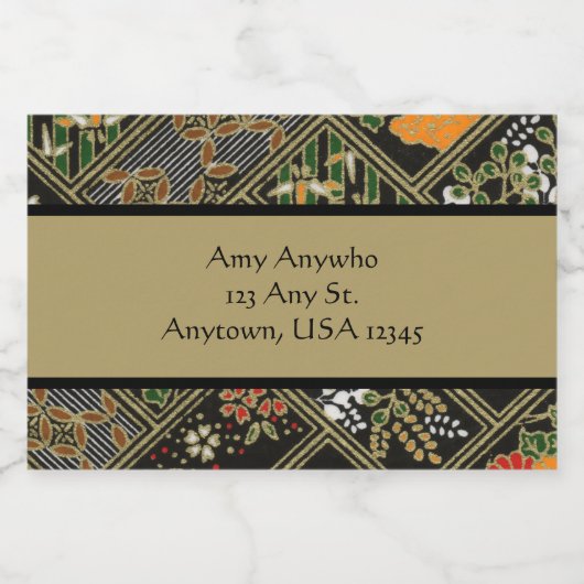  Japans patroon Voedselcontainer Etiket (Enkel label)