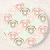 Japans  patroon zandsteen onderzetter (Voorkant)