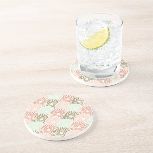 Japans  patroon zandsteen onderzetter (Zijkant)