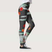 JAPANS PATROON ZWART GEDRUKTE LEGGINGS (Rechts)