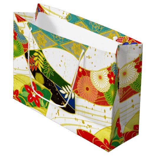 japans patrooncadezak groot cadeauzakje (Voorkant Gekanteld)
