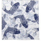 JAPANS PATTERN FISH IN WATER Shower Curtain Douchegordijn (Voorkant)