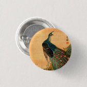 Japans Peacock nr. 2 Ronde Button 3,2 Cm (Voorkant /achterkant)