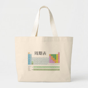 Japans periodiek systeem grote tote bag