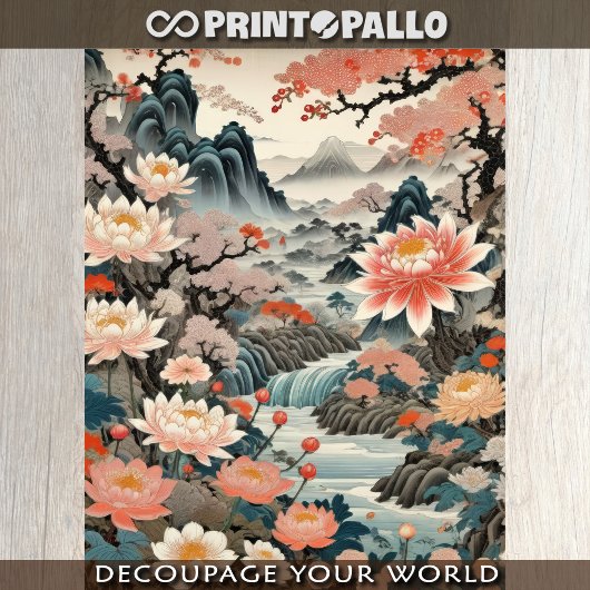 Japans perkament floreal fantasie tissuepapier