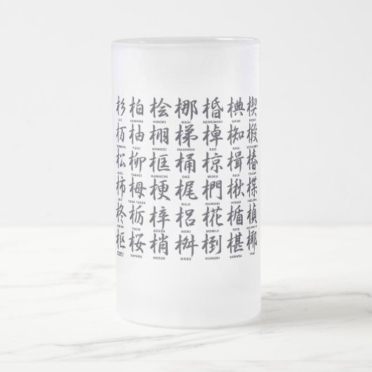 Japans personage voor de houtzwarte matglas bierpul (Center)