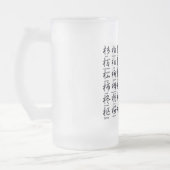 Japans personage voor de houtzwarte matglas bierpul (Links)