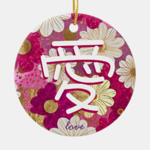 Japans personage voor liefde keramisch ornament
