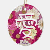 Japans personage voor liefde keramisch ornament (Links)