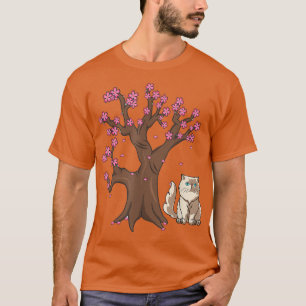 Japans Perzisch Kat Mam Cherry Blossom T-Shirt