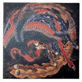  Japans Phoenix van Hokusai Ceramic Tegel Tegeltje (Voorkant)
