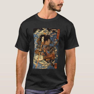 Japans Pijl Gewonde Samurai Riding Zee Krab T-shirt