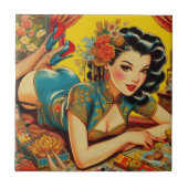  Japans Pin Up Tegeltje (Voorkant)