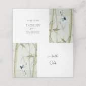 Japans Plant Crane Bamboo Plaatskaartje (Buitenkant ongevouwen)