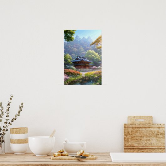 Japans platteland poster (Keuken)