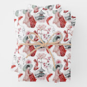 Japans Pogoda, Geisha, Cranes en Koi Inpakpapier Vel (In situ)