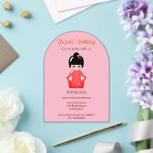 Japans poppenverjaardagsfeestje acryl uitnodigingen (Insitu (Huwelijk))