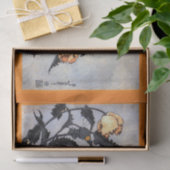 JAPANS POPPIES PRINT-Weefpapier ORANJE Tissuepapier (Geschenk)