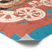  Japans portret - Aankomst met zwaard Poster (Hoek)