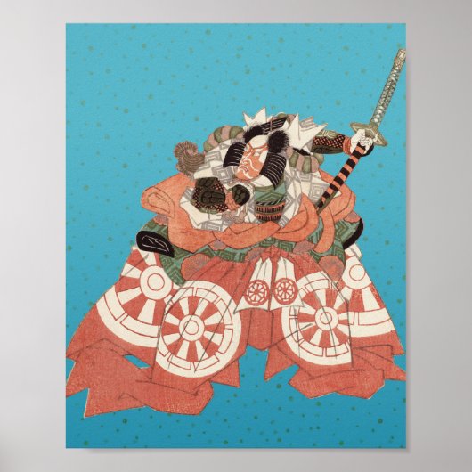  Japans portret - Aankomst met zwaard Poster (Voorkant)