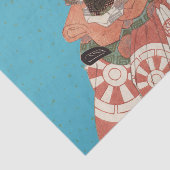  Japans portret - Aankomst met zwaard Tissuepapier (Detail)