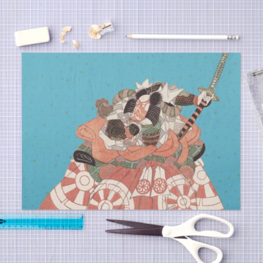  Japans portret - Aankomst met zwaard Tissuepapier (Craft)