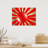 Japans Poster met flagbubbels (Keuken)