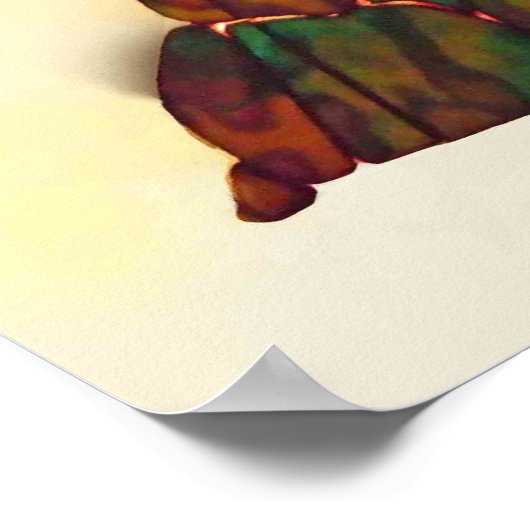 Japans Poster voor fijn kunstwerk Koi Fish Design (Hoek)