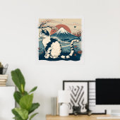 Japans Poster voor kattenkatalysatoren voor katten (Thuiskantoor)