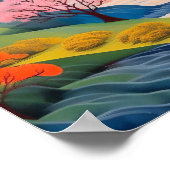 Japans Poster voor landschapskunst, Japanse muurku (Hoek)