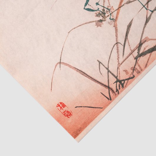 JAPANS PRAYING MANTIS PINK Tissue Paper Tissuepapier (Detail)