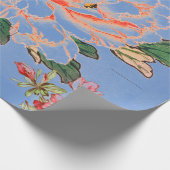 JAPANS PRINT COLLAGE BLAUW Wrapping Paper Cadeaupapier (Hoek)