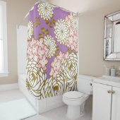 Japans printontwerp - kimono patroon douchegordijn (In situ)