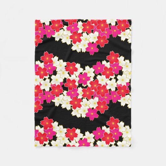 Japans printontwerp - kimono patroon fleece deken (Voorkant)