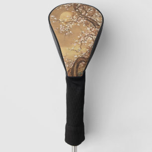 Japans pruim bloeit in maanlicht golfheadcover