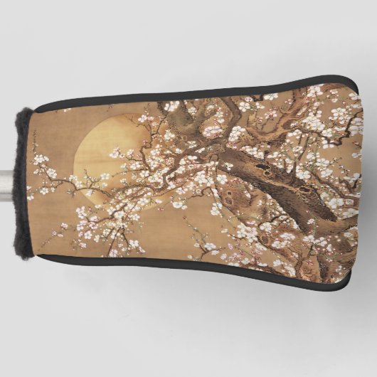 Japans pruim bloeit in maanlicht golfheadcover (Voorkant)