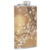 Japans  pruim bloeit in maanlicht heupfles (Rechts)