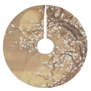 Japans  pruim bloeit in maanlicht kerstboom rok