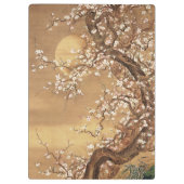 Japans pruim bloeit in maanlicht klembord (Achterkant)