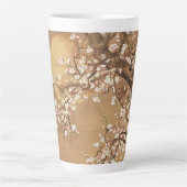 Japans pruim bloeit in maanlicht latte mok (Voorkant)