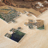 Japans  pruim bloeit in maanlicht legpuzzel (Zijkant)