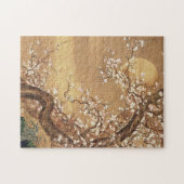 Japans  pruim bloeit in maanlicht legpuzzel (Horizontaal)