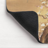 Japans  pruim bloeit in maanlicht muismat (Hoek)