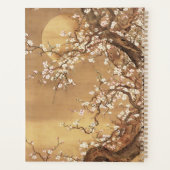 Japans  pruim bloeit in maanlicht planner (Achterkant)